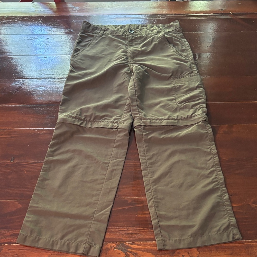 Boys Green Pants that zip away to shorts